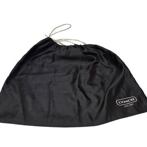 Coach Brown Satin Drawstring Dust Bag Handbag Storage Cover 19x14 EST. 1941 Logo